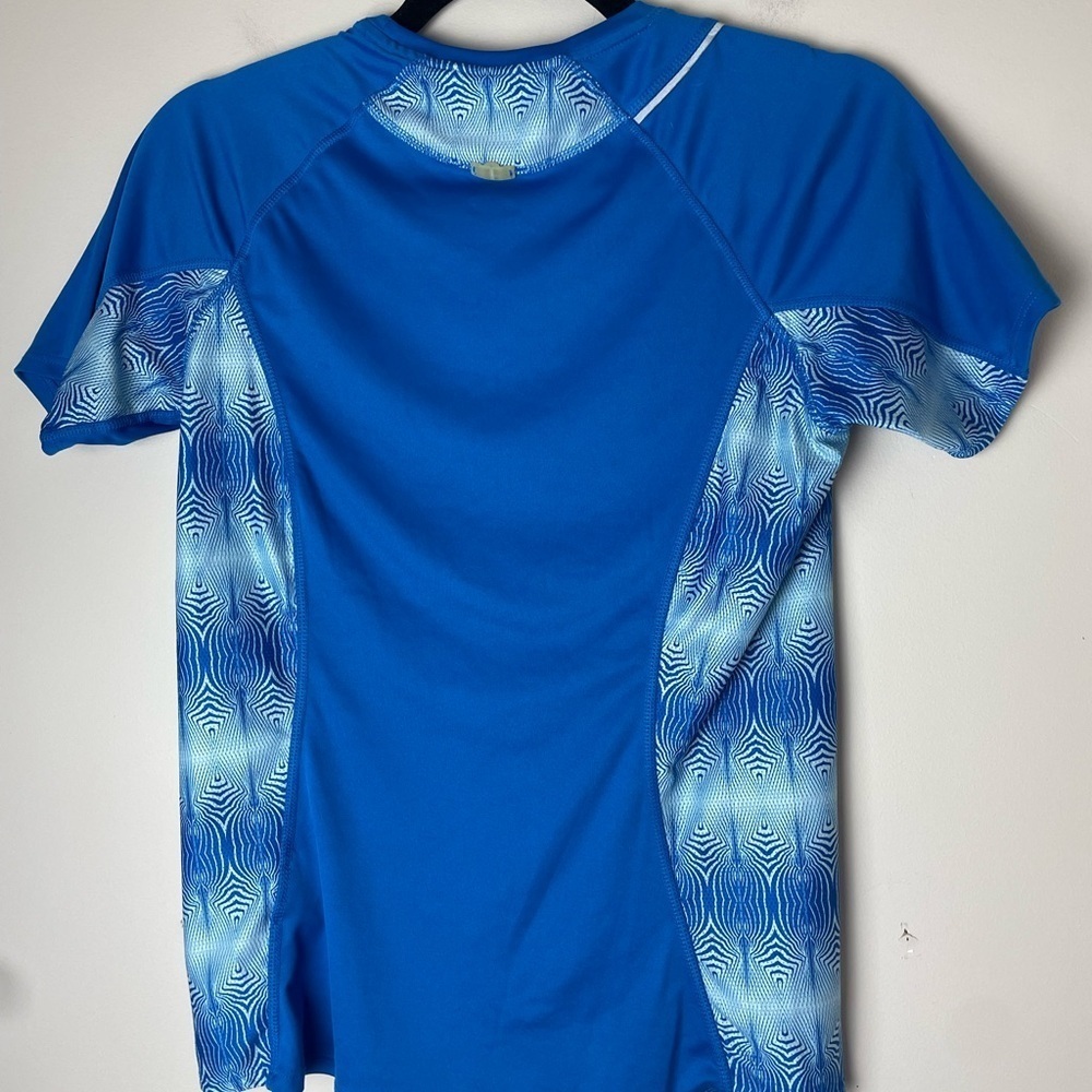 Nike Shirt Womens Small Blue Fit Dry Short Sleeve Athletic Stretch Tee Top - Picture 4 of 10